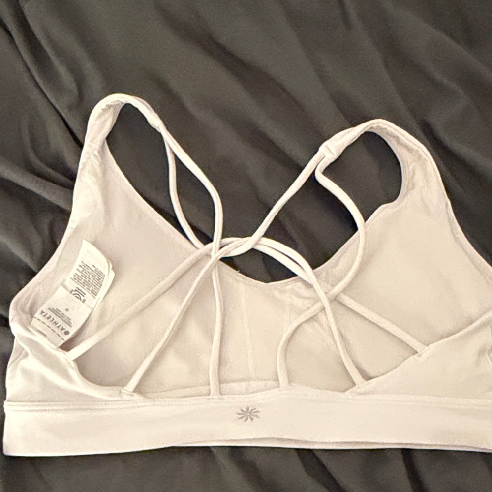 Athleta white Strappy Sports Bra - Picture 3 of 4